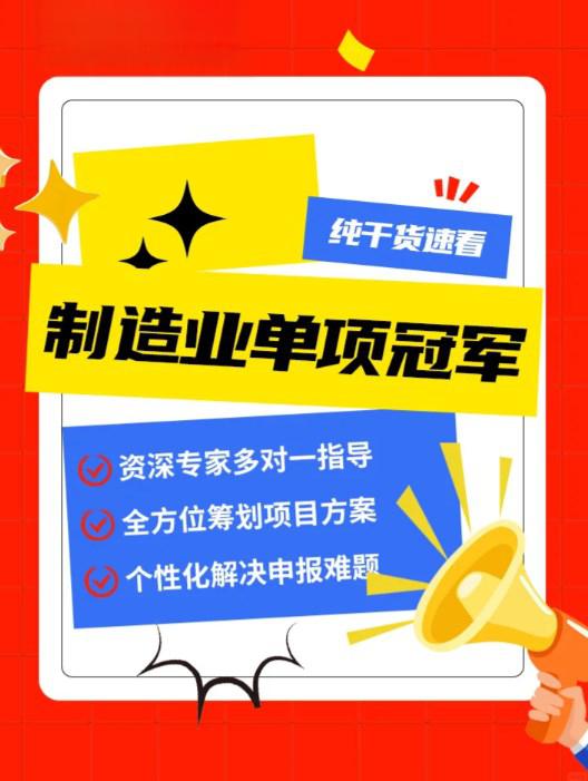 单项冠军申报辅导(单项冠军是什么意思)德阳市